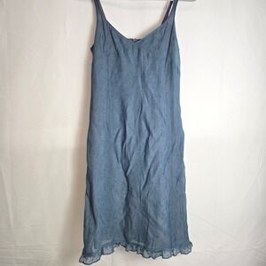 Tristan & Iseut Ditsy Floral Cami Ruffle Hem Dress, y2k‎ 90s Retro, Blue, Size 6